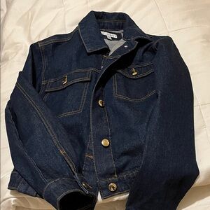 LOFT Dark Blue Jean Jacket xs -worn once